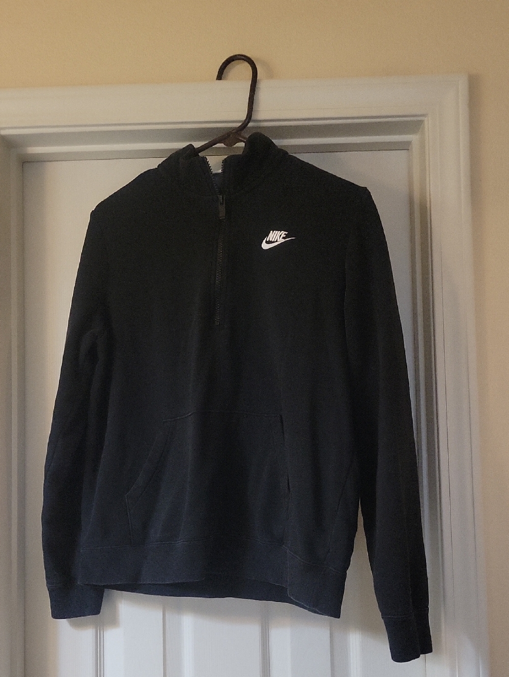 Nike Black Women's Half-Zip Pullover with Chest Logo